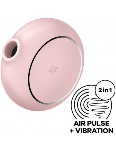 SATISFYER PRO TO GO 3 DOUBLE AIR PULSE STIMULATOR & VIBRATOR - PINK