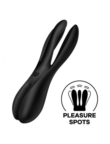SATISFYER THREESOME 2 VIBRATOR - BLACK