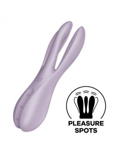 SATISFYER THREESOME 2 VIBRATOR - VIOLET