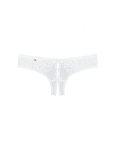 OBSESSIVE - ALABASTRA THONG CROTCHLESS WHITE S/M
