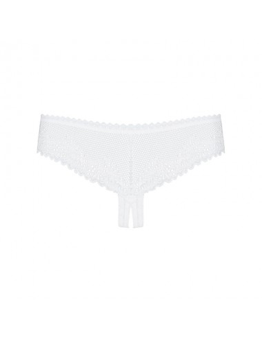 OBSESSIVE - ALABASTRA THONG CROTCHLESS WHITE S/M
