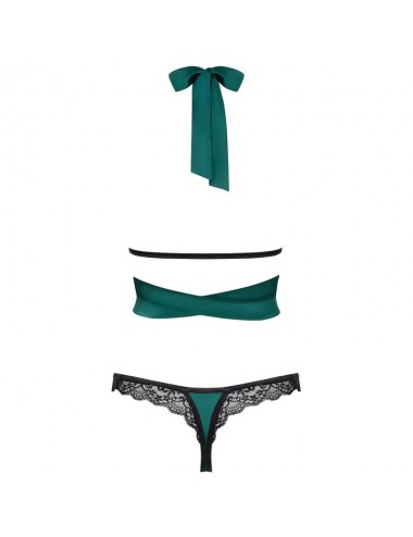 OBSESSIVE - SENSUELIA TWO PIECES SET - GREEN L/XL