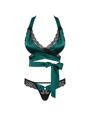 OBSESSIVE - SENSUELIA TWO PIECES SET - GREEN L/XL