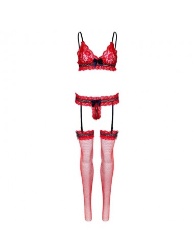 LEG AVENUE - THREE PIECES SET ONE SIZE - RED