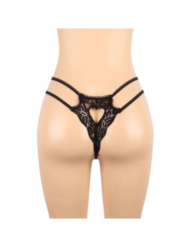 SUBBLIME - SET THREE PIECES SET BRA + GARTER BELT + THONG S/M