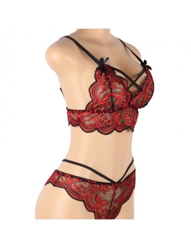 SUBBLIME - SET TWO PIECES SET LACE TOP AND PANTIES S/M