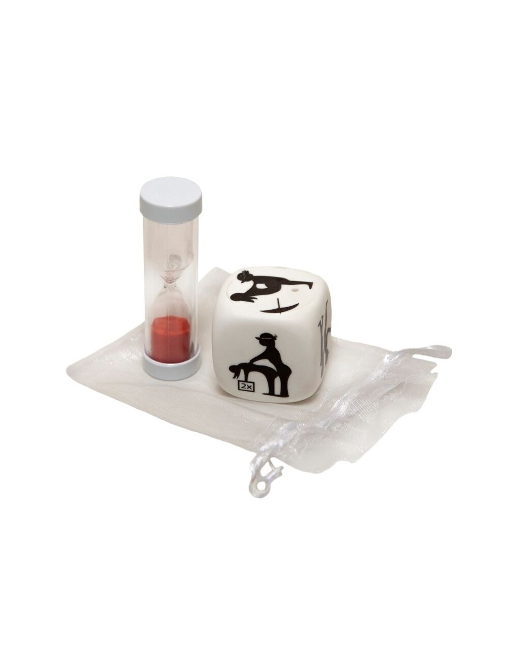 DIABLO PICANTE - DICE GAME OF POSTURE WITH HOURGLASS DIABLO PICANTE - DICE GAME OF POSTURE WITH HOURGLASS