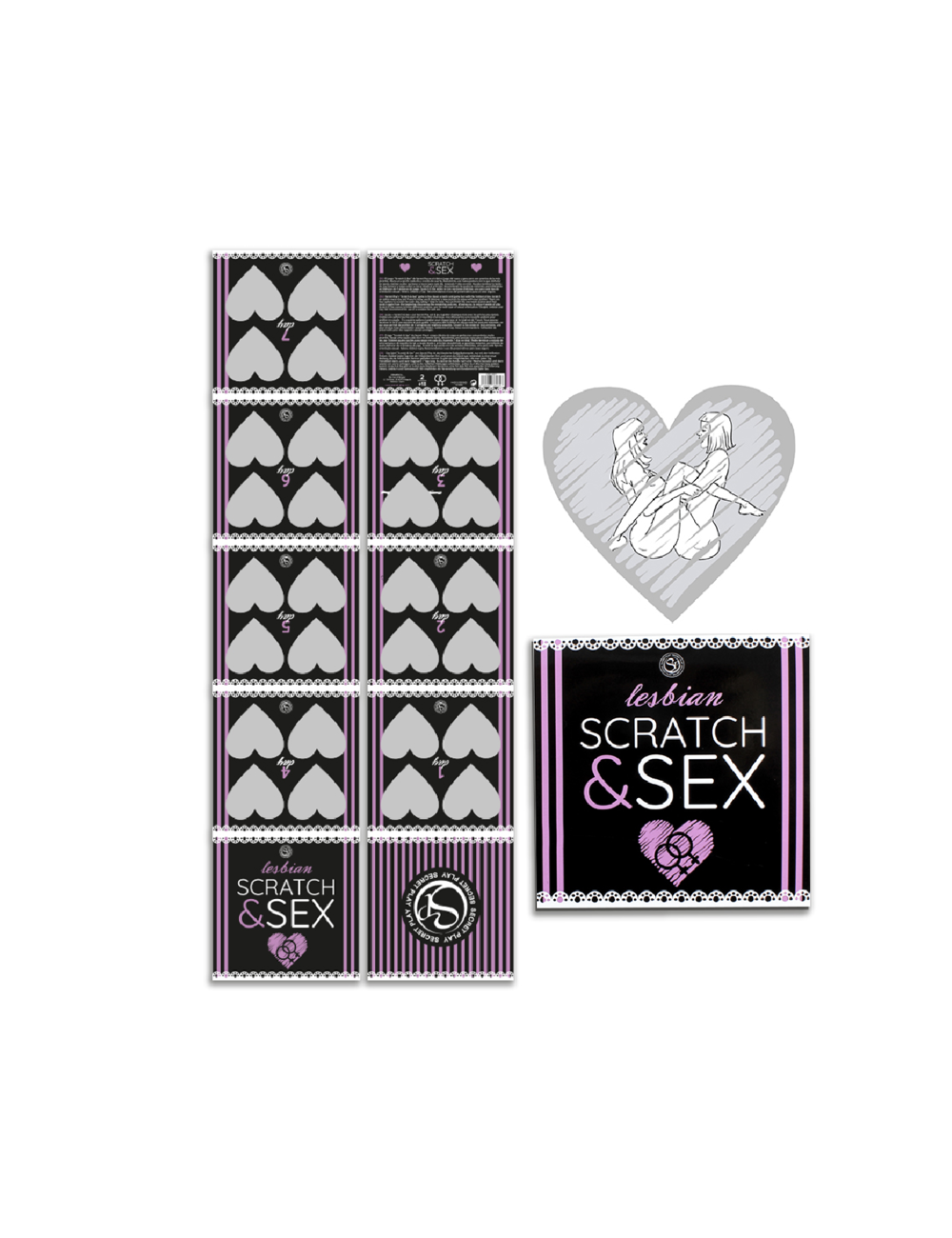SECRETPLAY SCRATCH & SEX COUPLE GAME LESBIC POSTURES (ES / EN / FR / PT / DE)