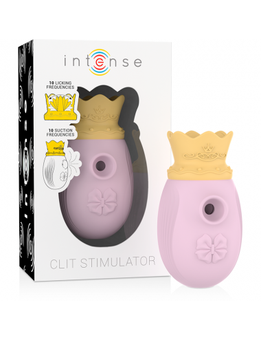INTENSE CLIT STIMULATOR 10 LICKING AND SUCTION FREQUENCIES - PINK