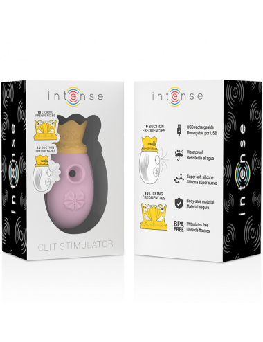 INTENSE - CLITORIS STIMULATOR 10 STIMULATING WAVE AND LICKING MODES - PINK