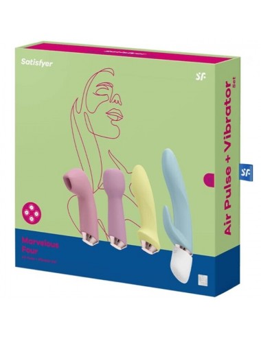 SATISFYER MARVELOUS FOUR - VIBRATOR & AIR PULSE SET