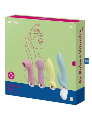 SATISFYER - MARVELOUS FOUR VIBRATOR & AIR PULSE SET