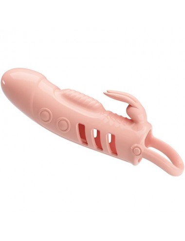 PRETTY LOVE SLOANE PENIS SLEEVE RABBIT FLESH