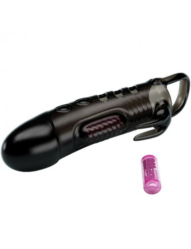 PRETTY LOVE SLOANE PENIS SLEEVE RABBIT BLACK