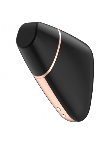SATISFYER LOVE TRIANGLE AIR PULSE STIMULATOR & VIBRATOR - BLACK