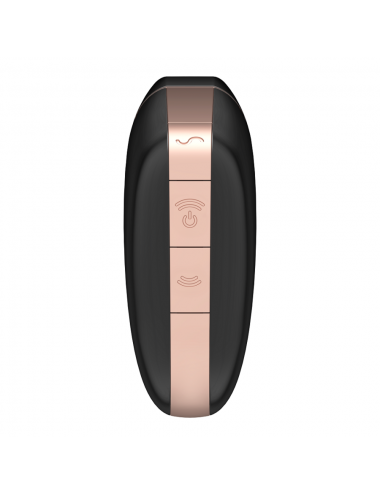 SATISFYER - LOVE TRIANGLE AIR PULSE STIMULATOR & VIBRATOR BLACK