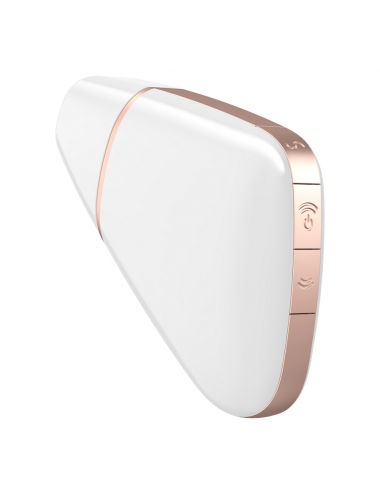 SATISFYER LOVE TRIANGLE AIR PULSE STIMULATOR & VIBRATOR - WHITE