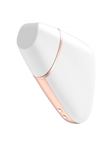 SATISFYER - LOVE TRIANGLE AIR PULSE STIMULATOR & VIBRATOR WHITE