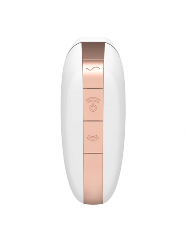 SATISFYER - LOVE TRIANGLE AIR PULSE STIMULATOR & VIBRATOR WHITE