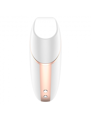 SATISFYER - LOVE TRIANGLE AIR PULSE STIMULATOR & VIBRATOR WHITE