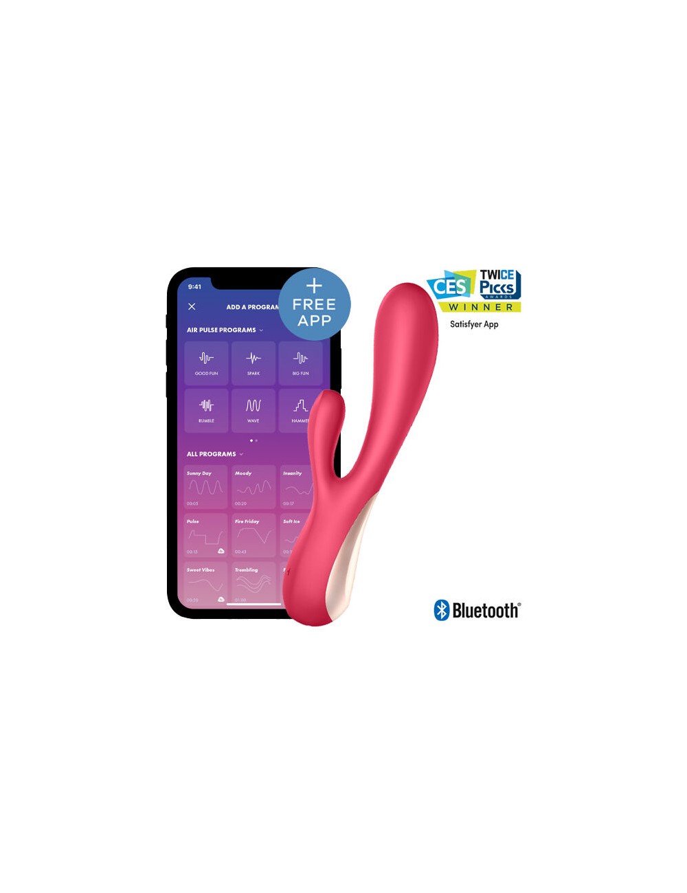 SATISFYER MONO FLEX RED WITH APP SATISFYER MONO FLEX RED WITH APP