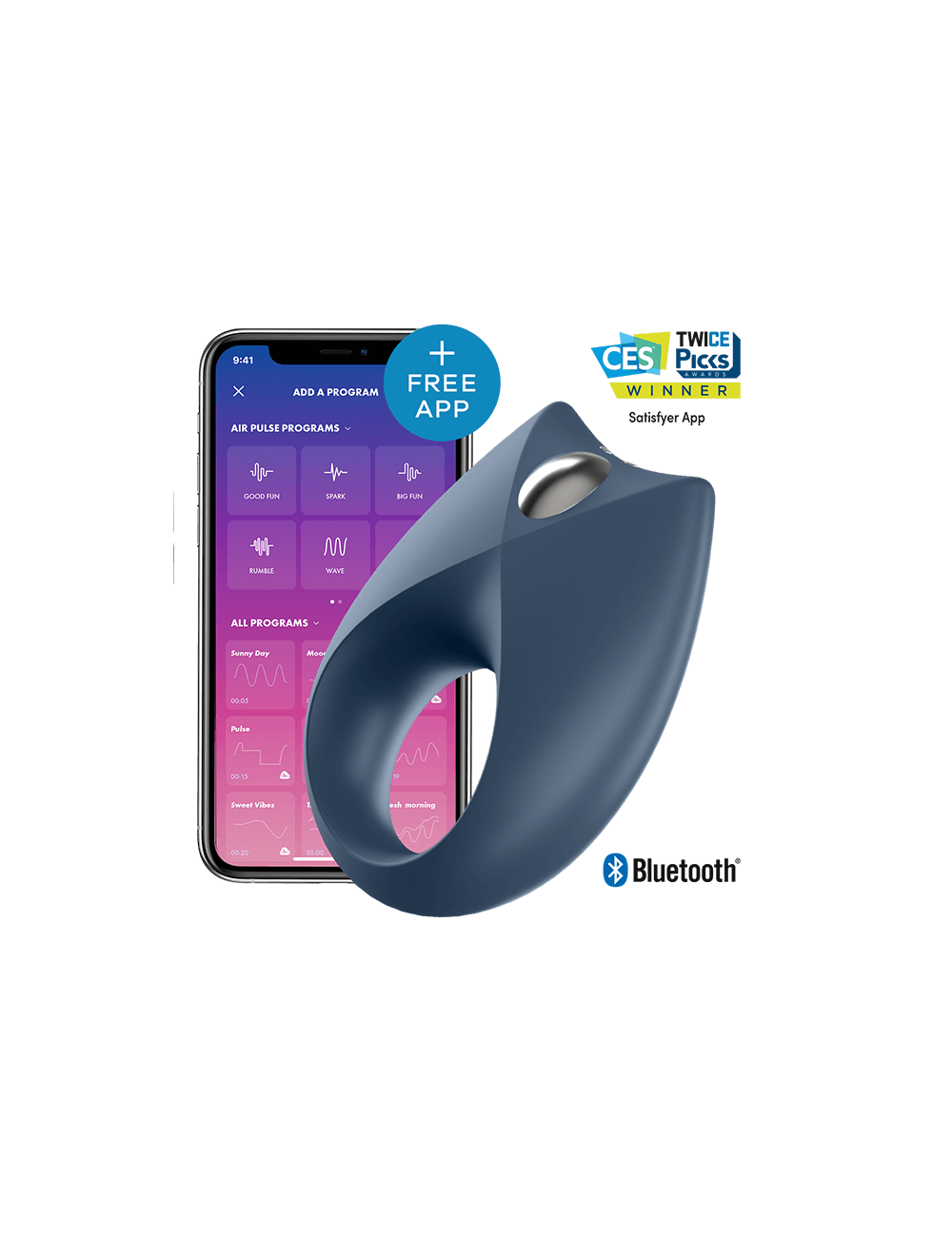 SATISFYER POWERFUL ROYAL ONE RING VIBRATOR APP