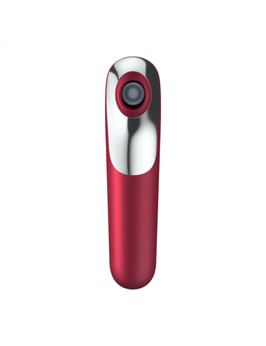 SATISFYER - DUAL LOVE VIBRATOR AND SUCTIONER WITH PULSED AIR RED