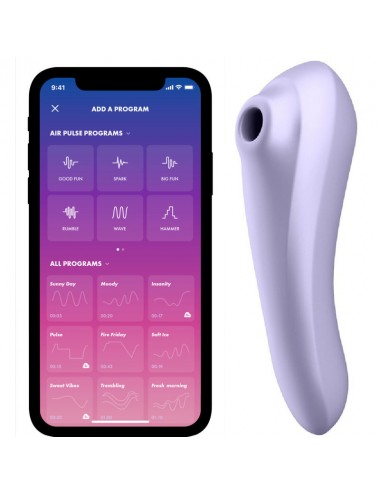 SATISFYER DUAL PLEASURE AIR PULSE VIBRATOR MAUVE