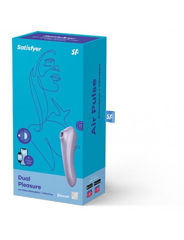 SATISFYER DUAL PLEASURE AIR PULSE VIBRATOR MAUVE