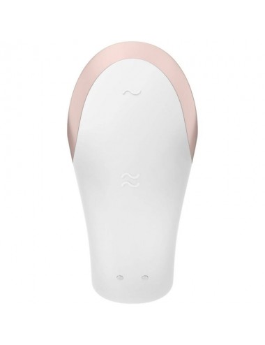 SATISFYER DOUBLE LOVE LUXURY PARTNER VIBRATOR - WHITE