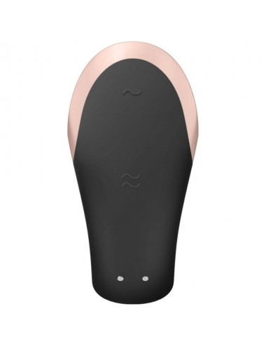 SATISFYER DOUBLE LOVE LUXURY PARTNER VIBRATOR - BLACK