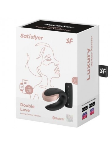 SATISFYER - DOUBLE LOVE LUXURY PARTNER VIBRATOR BLACK