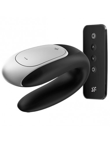 SATISFYER DOUBLE FUN PARTNER VIBRATOR - BLACK