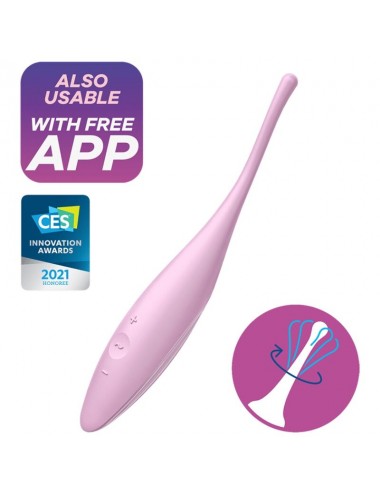 SATISFYER TWIRLING JOY CLIT TIP VIBRATOR - PINK