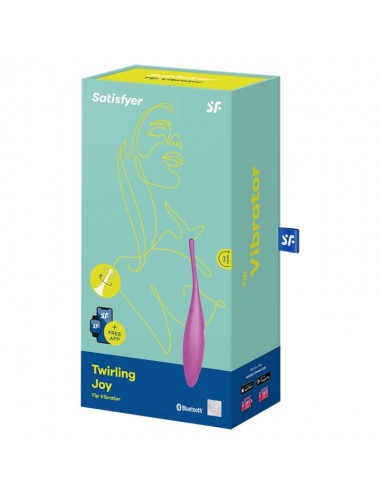 SATISFYER TWIRLING JOY CLIT TIP VIBRATOR - FUCHSIA