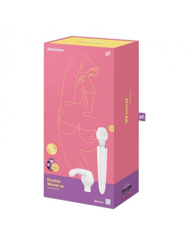 SATISFYER - DOUBLE WANDER APP WHITE