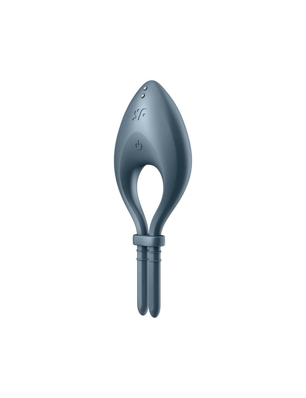 SATISFYER BULLSEYE RING VIBRATOR APP - GREY SATISFYER BULLSEYE RING VIBRATOR APP - GREY