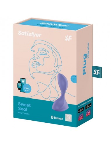 SATISFYER - SWEET SEAL VIBRATING PLUG APP VIOLET
