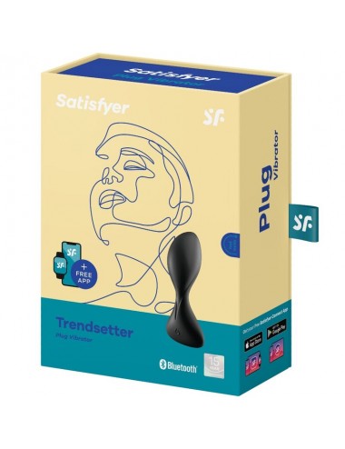 SATISFYER - TRENDSETTER VIBRATING PLUG APP BLACK