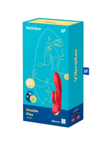 SATISFYER DOUBLE FLEX VIBRATOR - RED