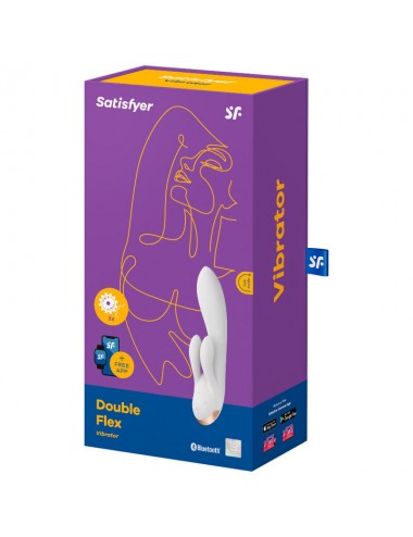 SATISFYER DOUBLE FLEX VIBRATOR - WHITE