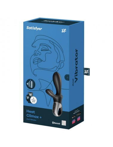 SATISFYER - HEAT CLIMAX+ ANAL VIBRATOR APP BLACK