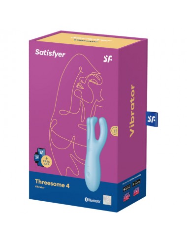SATISFYER - THREESOME 4 VIBRATOR APP BLUE