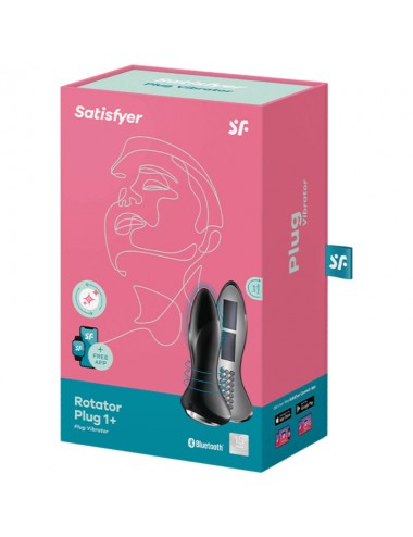 SATISFYER - ROTATOR PLUG 1+ VIBRATING PLUG APP BLACK