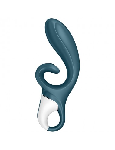 SATISFYER HUG ME RABBIT VIBRATOR APP - BLUE