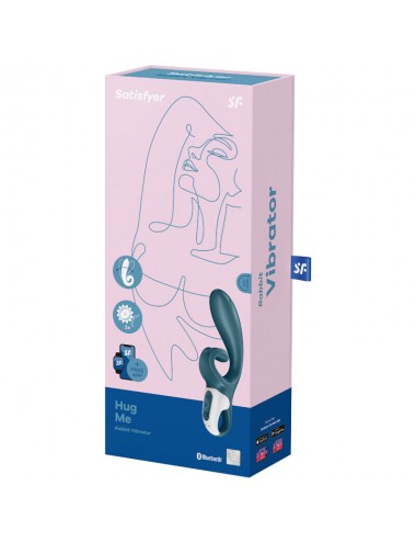 SATISFYER - HUG ME RABBIT VIBRATOR APP BLUE