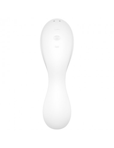 SATISFYER - CURVY TRINITY 5 AIR PULSE STIMULATOR & VIBRATOR APP WHITE