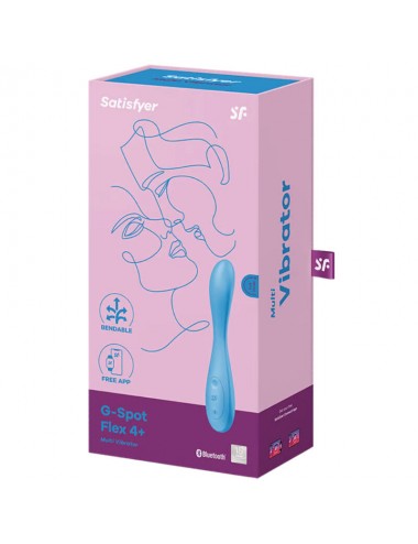 SATISFYER G-SPOT FLEX 4+ MULTI VIBRATOR - BLUE