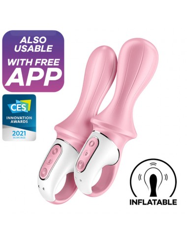 SATISFYER AIR PUMP BOOTY 5+ INFLATABLE ANAL VIBRATOR - PINK