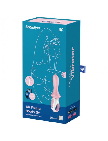 SATISFYER - AIR PUMP BOOTY 5+ INFLATABLE ANAL VIBRATOR PINK